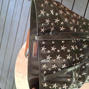 Jimmy Choo Green Backpack with Star Pattern
